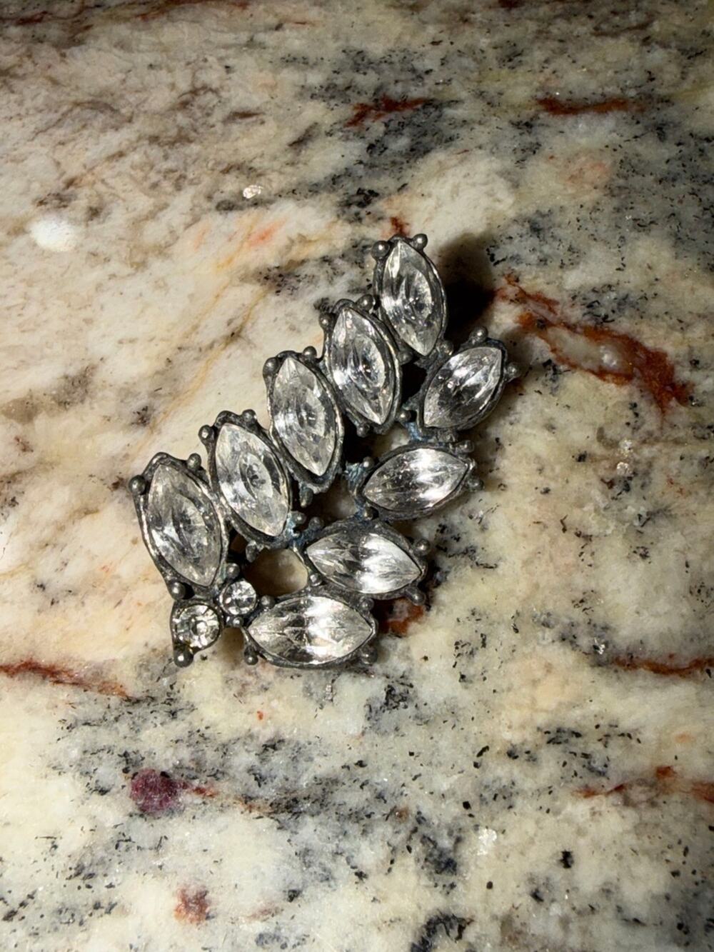 Vintage Marquise Rhinestone Brooch